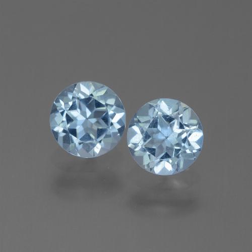 Sky Blue Topaz Gem - 1ct Round Facet (ID: 444956)
