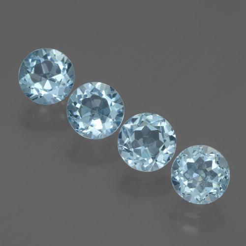 أزرق فاتح توباز حجر كريم - 1.1ct وجه دائرى (ID: 444981)