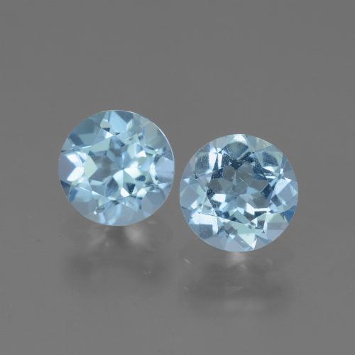 Baby blau Topas Edelstein - 0.9ct Rund Facettenschliff (ID: 444997)