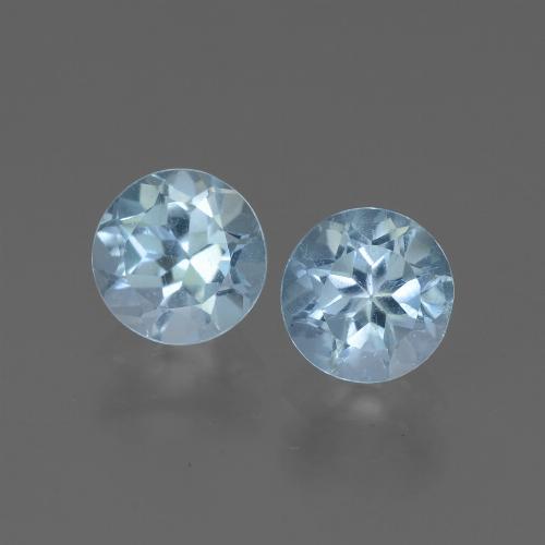 Baby Blue Топаз Камень - 1ct Круглая Фасетная Огранка (ID: 445000)