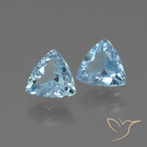 2.48 ctw Blue Topaz Stones, Natural Topaz in Trillion Facet Shape for Sale