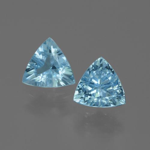 Sky Blue Topaz Gem - 1.3ct Trillion Facet (ID: 445637)