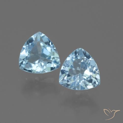 2.75ctw Natural Sky Blue Topaz, Trillion, VVS-VS