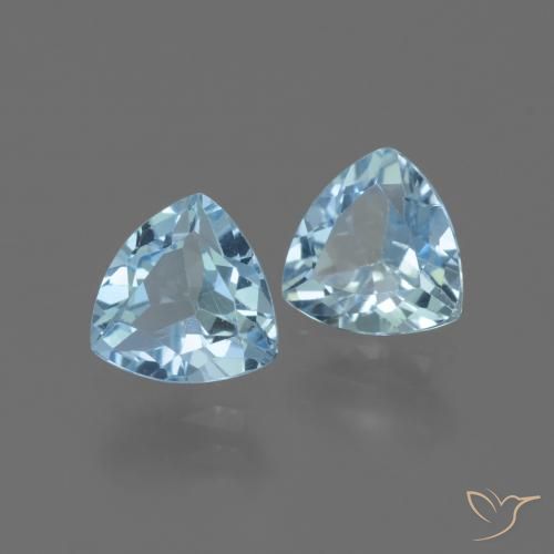 2.75 ctw Blue Topaz Stones, Natural Topaz in Trillion Facet Shape for Sale