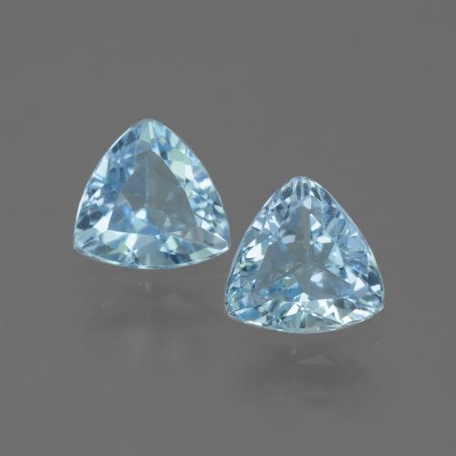 Sky Blue Topaz Gem - 1.3ct Trillion Facet (ID: 445639)