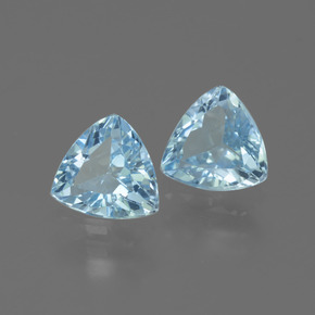 2.62 ctw Blue Topaz Stones, Natural Topaz in Trillion Facet Shape for Sale