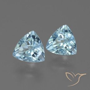 2.66 ctw Blue Topaz Stones, Natural Topaz in Trillion Facet Shape for Sale