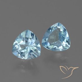 2.82 ctw Blue Topaz Stones, Natural Topaz in Trillion Facet Shape for Sale