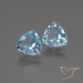 2.59 ctw Blue Topaz Stones, Natural Topaz in Trillion Facet Shape for Sale