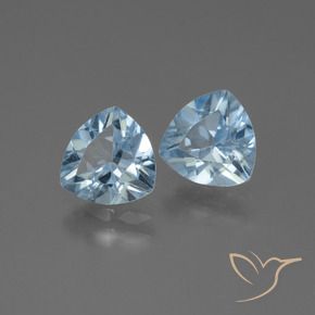 2.64 ctw Blue Topaz Stones, Natural Topaz in Trillion Facet Shape for Sale