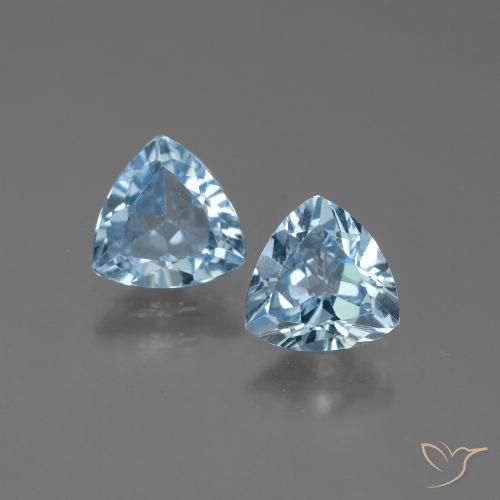 2.54ctw Natural Sky Blue Topaz, Trillion, VVS-VS