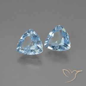 2.50 ctw Blue Topaz Stones, Natural Topaz in Trillion Facet Shape for Sale