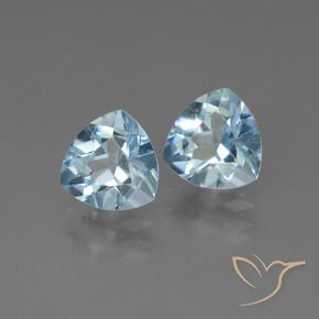 2.72 ctw Blue Topaz Stones, Natural Topaz in Trillion Facet Shape for Sale