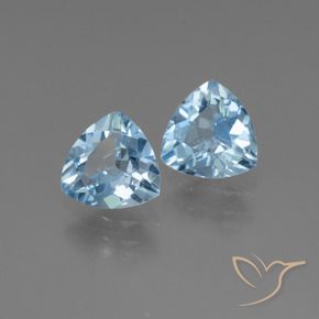 2.54 ctw Blue Topaz Stones, Natural Topaz in Trillion Facet Shape for Sale