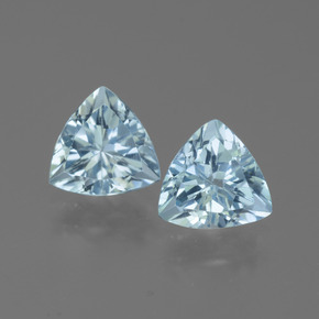 Baby Blue Топаз Камень - 1.4ct Огранка Триллион Фасетная (ID: 445696)