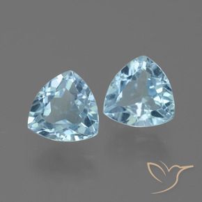 3.04 ctw Blue Topaz Stones, Natural Topaz in Trillion Facet Shape for Sale