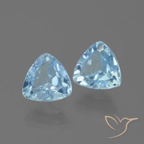 2.61 ctw Blue Topaz Stones, Natural Topaz in Trillion Facet Shape for Sale