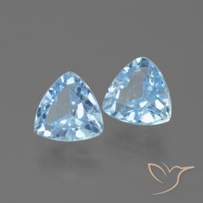 2.84 ctw Blue Topaz Stones, Natural Topaz in Trillion Facet Shape for Sale