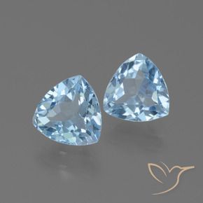 2.58 ctw Blue Topaz Stones, Natural Topaz in Trillion Facet Shape for Sale