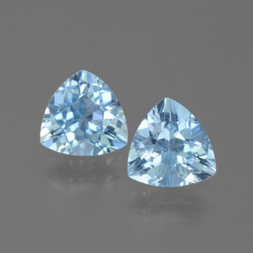 Maya Blue Топаз Камень - 1.3ct Огранка Триллион Фасетная (ID: 445705)