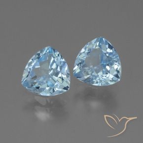 2.94 ctw Blue Topaz Stones, Natural Topaz in Trillion Facet Shape for Sale