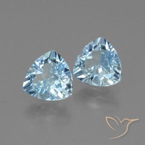 2.94 ctw Blue Topaz Stones, Natural Topaz in Trillion Facet Shape for Sale