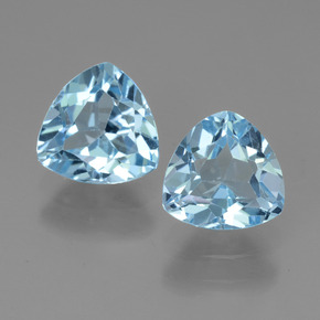 Sky Blue Topaz Gem - 1.3ct Trillion Facet (ID: 445884)