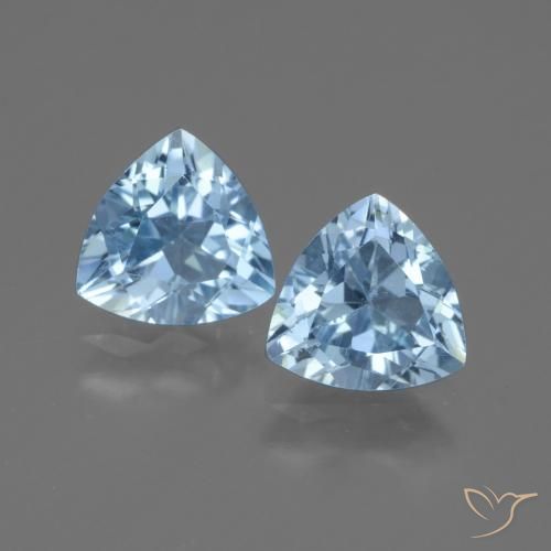 Maya Blue Topaz Gem - 1.3ct Trillion Facet (ID: 445949)