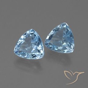2.55 ctw Blue Topaz Stones, Natural Topaz in Trillion Facet Shape for Sale