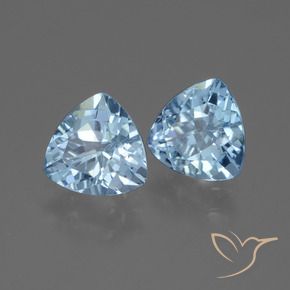 2.78 ctw Blue Topaz Stones, Natural Topaz in Trillion Facet Shape for Sale