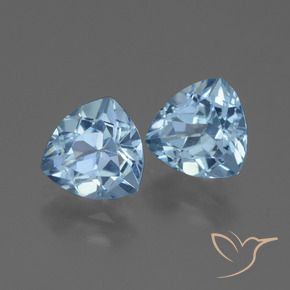 2.84 ctw Blue Topaz Stones, Natural Topaz in Trillion Facet Shape for Sale