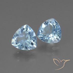 2.78 ctw Blue Topaz Stones, Natural Topaz in Trillion Facet Shape for Sale