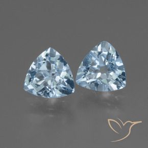 2.54 ctw Blue Topaz Stones, Natural Topaz in Trillion Facet Shape for Sale