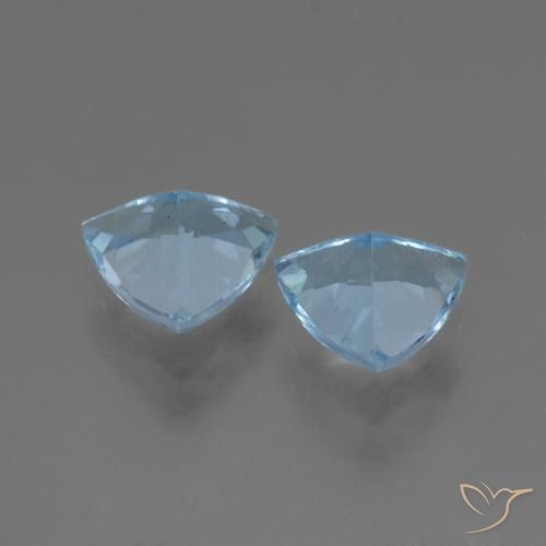 Topaz Gemstones in 7 x 7.4 mm Size for Sale, Topaz Stones in Sky Blue Color