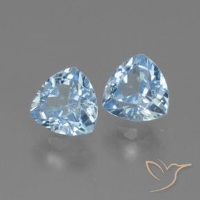3.00 ctw Blue Topaz Stones, Natural Topaz in Trillion Facet Shape for Sale