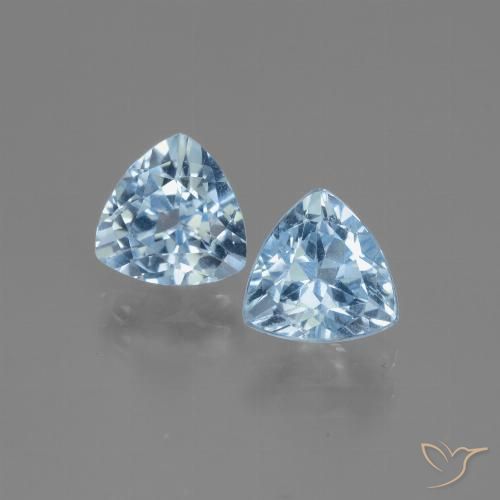 3.01ctw Natural Sky Blue Topaz, Trillion, VVS-VS