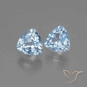3.01 ctw Blue Topaz Stones, Natural Topaz in Trillion Facet Shape for Sale