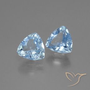 2.83 ctw Blue Topaz Stones, Natural Topaz in Trillion Facet Shape for Sale