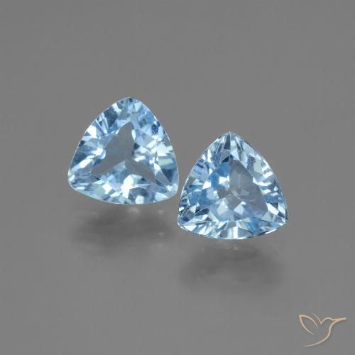 2.56ctw Natural Sky Blue Topaz, Trillion, VS