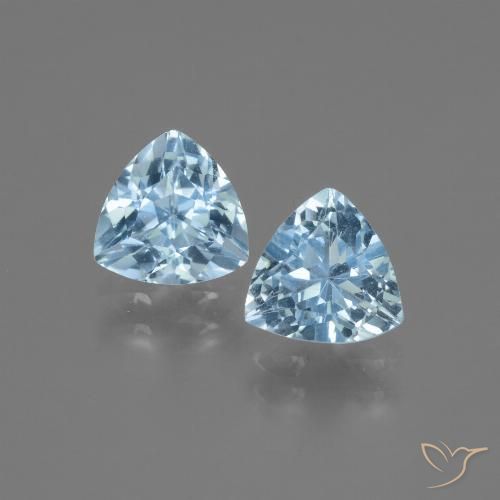 2.94 ct Sky Blue Topaz, 7.1 x 7.2 mm Trillion Cut From Brazil, Photo A
