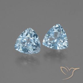 2.94 ctw Blue Topaz Stones, Natural Topaz in Trillion Facet Shape for Sale