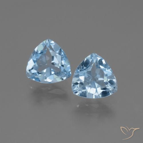 2.83ctw Natural Swiss Blue Topaz, Trillion, VVS-VS