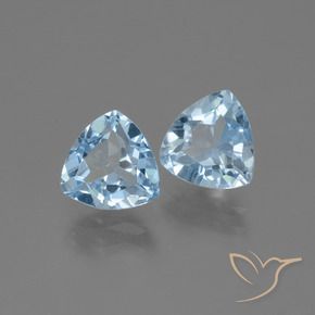 2.83 ctw Blue Topaz Stones, Natural Topaz in Trillion Facet Shape for Sale