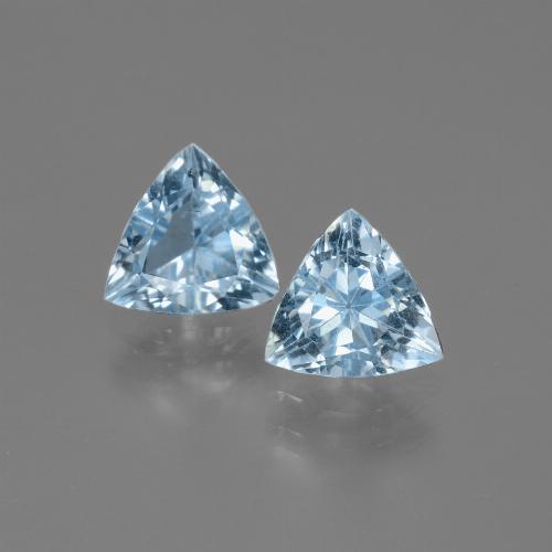 Baby Blue Topaz Gem - 1.3ct Trillion Facet (ID: 446053)