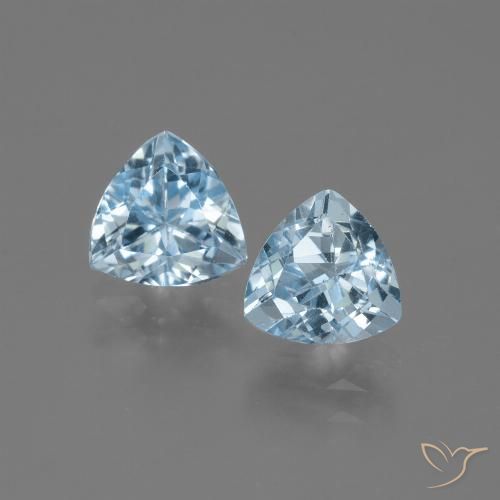 2.95ctw Natural Sky Blue Topaz, Trillion, VVS-VS