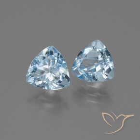 2.95 ctw Blue Topaz Stones, Natural Topaz in Trillion Facet Shape for Sale