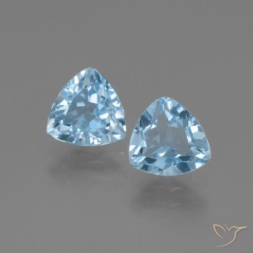 2.80ctw Natural Sky Blue Topaz, Trillion, VVS-VS, Photo A