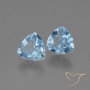2.80 ctw Blue Topaz Stones, Natural Topaz in Trillion Facet Shape for Sale