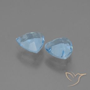 Topaz Gemstones in 7.2 x 7.3 mm Size for Sale, Topaz Stones in Sky Blue Color