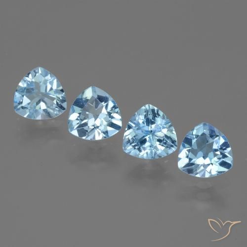 4.98ctw Natural Sky Blue Topaz, Trillion, VVS-VS